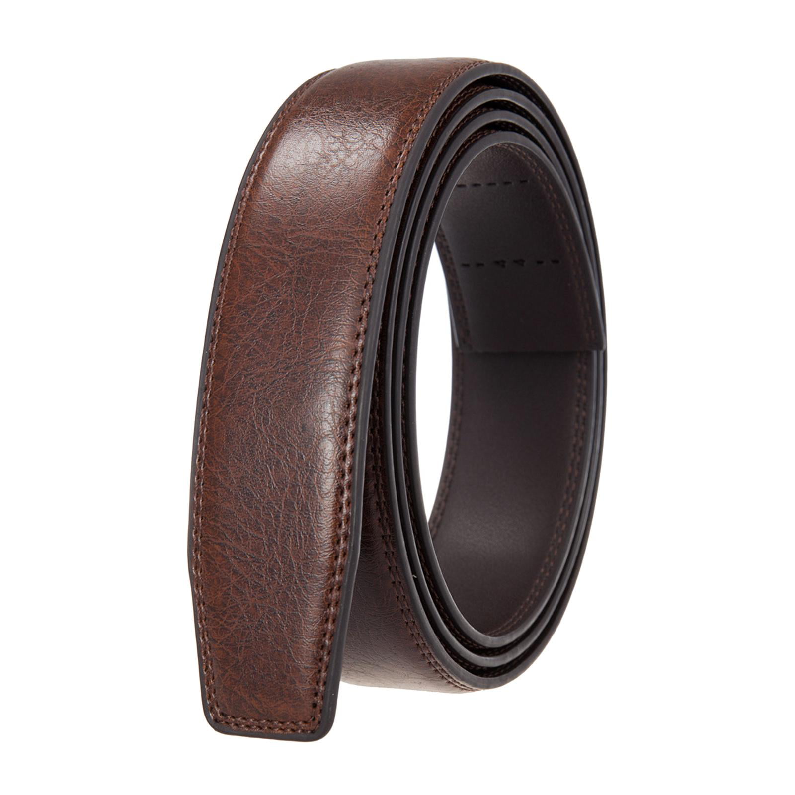 Luxury Leather Men's Automatic Buckle Fashion NO Waist Strap Belt Waistband 