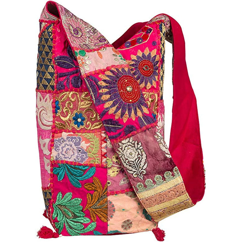 Tribe Azure Women Woven Large Shoulder Bag Handmade Crossbody Slouch