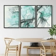 thumbnail image 2 of wall26 Framed Wall Art Print Set Teal & Green Watercolor Explosion Abstract Shapes Illustrations Modern Art Bohemian Colorful Pastel for Living Room, Bedroom, Office - 24"x36"x3 Natural, 2 of 5