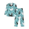 thumbnail image 1 of Fotbe Lovely Roosters Pijama de Hombre con Estampado de Manga Larga, Conjunto de 2 Piezas, Ropa de Dormir Suave y Cómoda con Bolsillos-Medium, 1 of 7