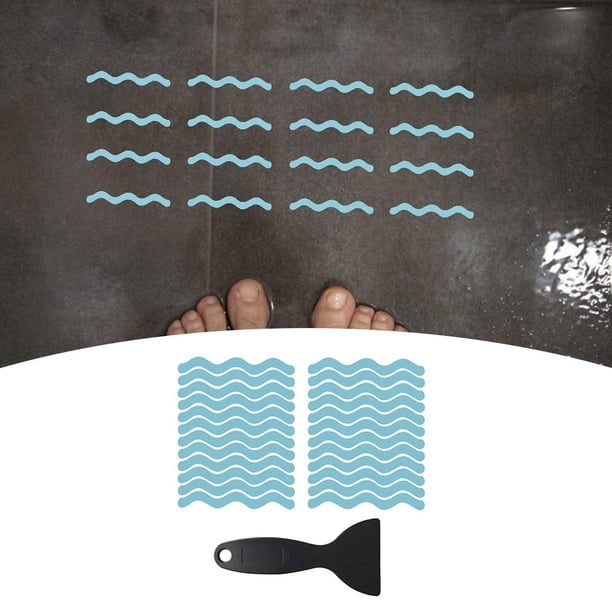 Pack De 12 Tiras Antideslizantes Para Bañera Y Ducha - Adhesivas, Fáciles De Poner Y Quitar, Color Blanco