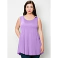 thumbnail image 3 of Made by Johnny Women's Solid Sleeveless Tunic for Leggings Swing Flare Tank Tops S-5XL Plus Size M LILAC, 3 of 6