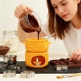 thumbnail image 6 of Dianli Ceramic Chocolate Fondue Pot Set Heatproof Melting Bowl Burner With Forks For Ice Cream Cheese Dessert Party Tabletop Entertaining Kitchen Gift Fondue Set, 6 of 6