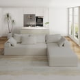 thumbnail image 4 of Miekor Furniture Modern Upholstered Sectional Sofa Couch Set,Modular 108" L Shaped Sectional Living Room Sofa Set With 6 Pillows,Free Combination Sofa Couch for Living Room,Bedroom W4US0183, 4 of 9