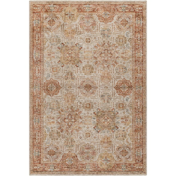 BoutiqueRugs Ange Traditional Area Rug - Light Sage, Sage, Tan - 13'11" x 10'