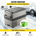 thumbnail image 4 of KFFKFF 12V Car Refrigerator 48 Quart(45L), App Control(-4℉~68℉) Electric Freezer, 12/24V DC & 110-240V AC Compact Fridge for Camping Travel Outdoor Gray, 4 of 9
