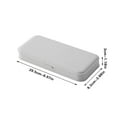 thumbnail image 3 of JeashCHAT Pencil Box Plastic Hard Pencil Case Solid Color Stationery Case Office Supplies Storage Organizer Box, Gray, 3 of 4