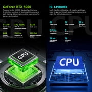 THUNDEROBOT Radiant 16 Laptop, 16 QHD+ 300Hz, Intel i9-14900HX, GeForce RTX 5060, 32GB DDR5 RAM, 1TB SSD, Wi-Fi 6