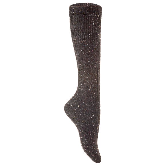 Lian Style Women's 4 Pair Knee-high Wool Boot Socks Size 7-9 (Black)