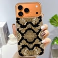 thumbnail image 3 of Case For Apple iPhone Air / 17 Pro / 17 Pro Max Series Case, Slim Thin Transparent Flexible Clear TPU Shockproof Phone Case For iPhone 17 Series, White Gold Retro Chinese Pattern, 3 of 6