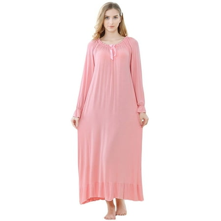 

Women s Vintage Nightgowns Palace Nightdress Cotton Victorian Lace up Neck Sleepwear Bridal Chemises Loungwear Leisure Nighties Pajamas