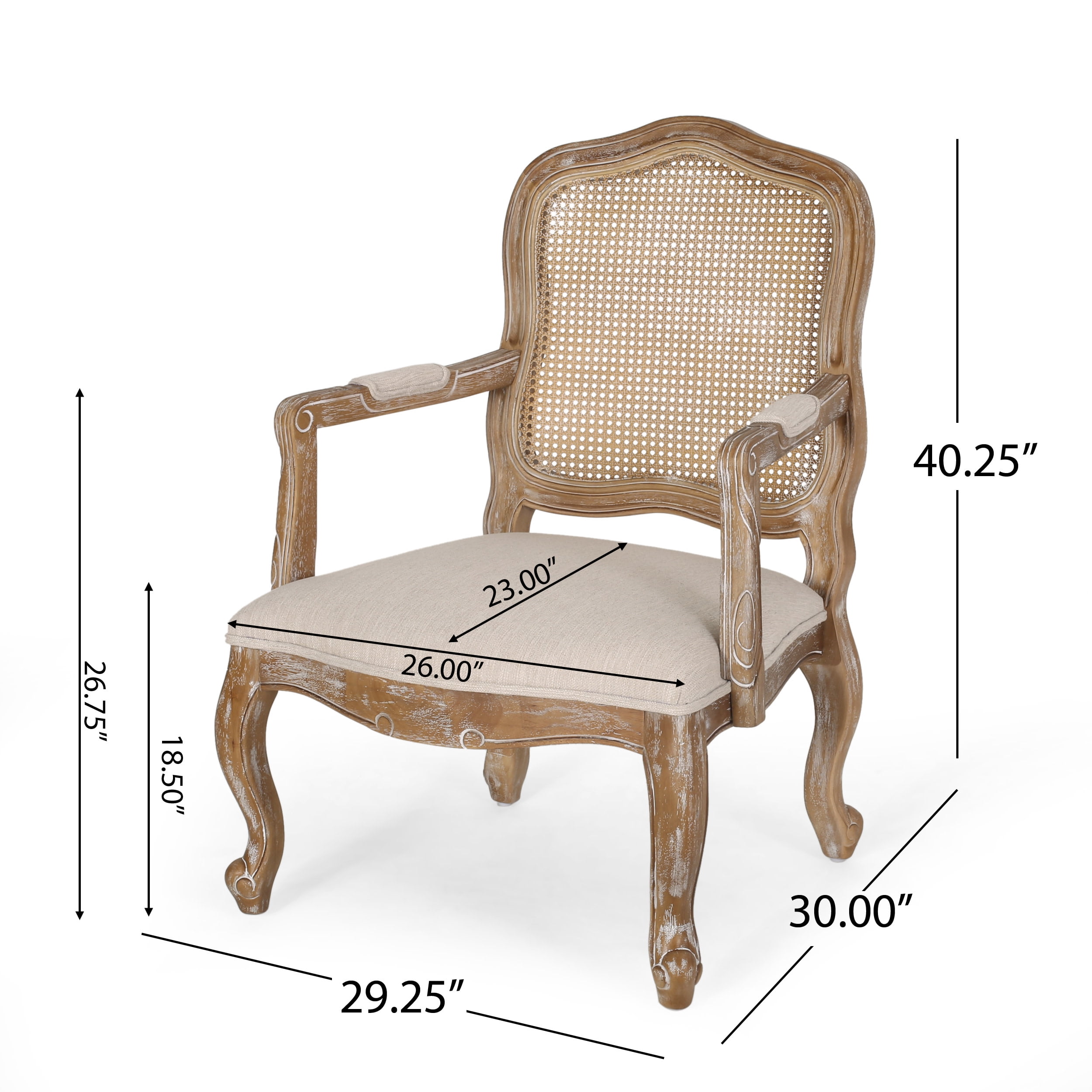 Noble House Ardene Fabric Upholstered Wood and Cane 5 Piece Circular Dining Set, Natural and Beige