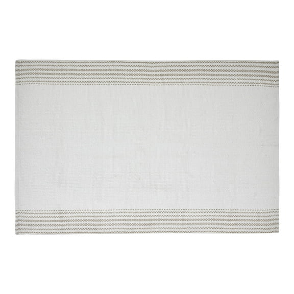 My Texas House Stripe Ivory/Taupe Layering Polyester Indoor/Outdoor Area Rug, 24" x 36"