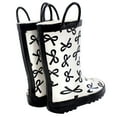 thumbnail image 3 of Hudson Baby Girls Rain Boots, Black Bows, 8 Toddler, 3 of 4