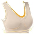 thumbnail image 6 of Padded Sports Bras for Women Push up Lightly Lined Bra Feature V-Neck Strapless Bra Style W-454 Hook and Eye Closure Padded Bras Beige XXL, 6 of 8