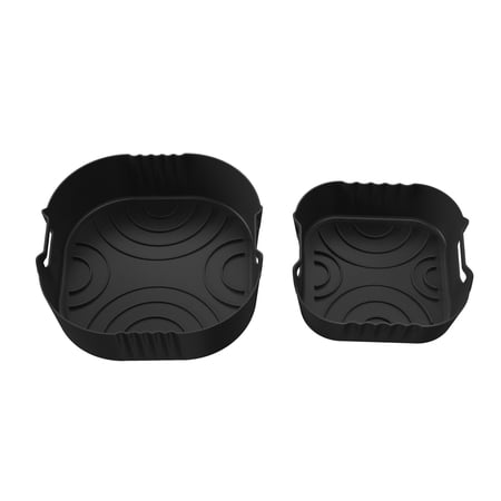 Air Fryer Silicone Baking Pans Black 2 Pack Fit for Ninja FN101GY Air Fryer For Baking Cooking