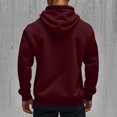 thumbnail image 5 of ibuvkizy Jackets for Men,Winter Coats for Men's Cargo Solid Color Multiple Pockets Sports Ditness Training Long Sleeved Hooded Casual Jacket Wine,XL, 5 of 9
