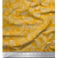 thumbnail image 1 of Soimoi Satin Silk Fabric Paisley Block Print Fabric by The Yard 42 Inch Wide, 1 of 1