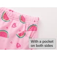 thumbnail image 6 of Beezizac Cotton Pajama for Girls - Pink Watermelon & Heart Short Sleeve Set 2-Piece for Kids Sleepover PJ Size 6, 6 of 7