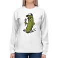 thumbnail image 2 of Cool Pickle "Dill With It" Fun Men's Sweatshirt, 2 of 3