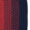 thumbnail image 2 of 2' x 11' Navy Red and Black All Purpose Handcrafted Reversible Oval Outdoor Area Throw Rug Runner, 2 of 2