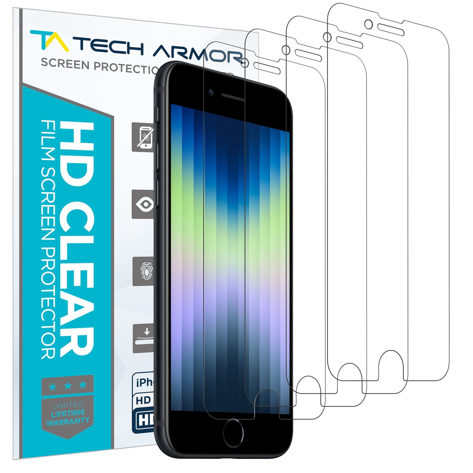 Tech Armor HD Clear Film Screen Protector Designed for Apple iPhone SE