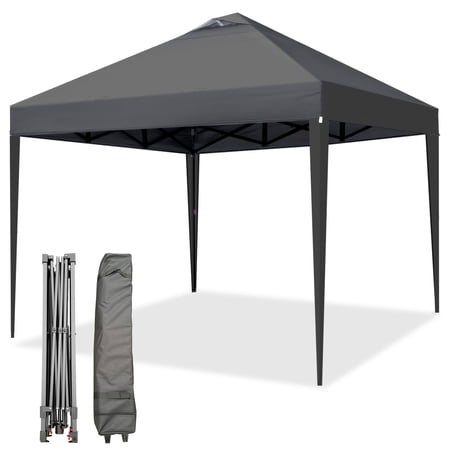 Huisuilinss Pop Up Canopy Outdoor Canopy Tent One Push Setup Instant Canopy Portable Gazebo Shelter With Vent And Wheeled Bag 4 Sandbags 8 Stakes And 4 Ropes For Patio Beach Trade Shows Events