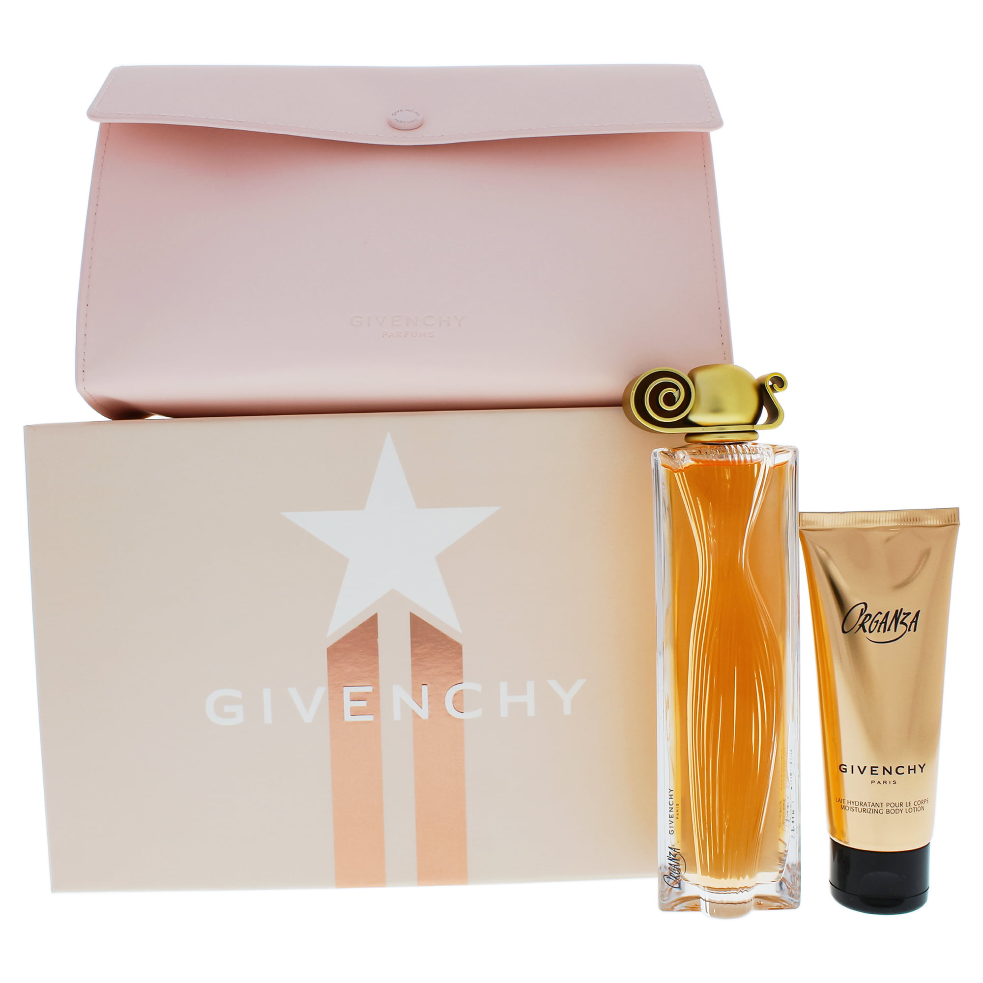 Organza by Givenchy for Women - 3 Pc Gift Set  EDP Spray,  Silk  Body Veil, Pouch 
