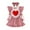 Pink, variant on SonxaHe Infant Girl Outfit Set Valentine's Day Cute Heart Romper Overalls Headband Baby Holiday Stylish Party Outfits,3-Piece Pink,Sized 9-12 M