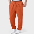 thumbnail image 2 of Nestiefly Mens Sweatpants Open Bottom Athletic Baggy Straight Leg Pants Casual Drawstring Waist Joggers with Pockets Orange 2XL, 2 of 8