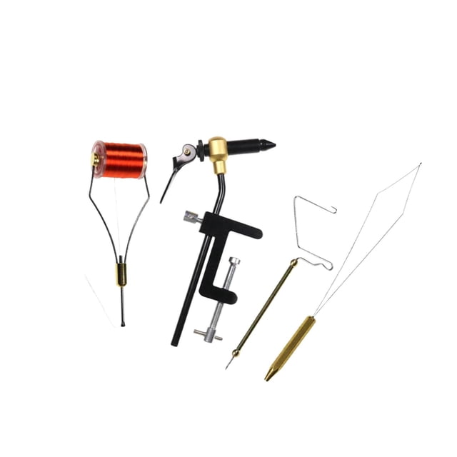 Xingzhi 4Pcs Fly Tying Tool Kit C Fishing Finisher Whip Threader Vise Tackle Clamp Style A 1Set