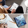 thumbnail image 4 of Fintie Case for Kindle Scribe 10.2 Inch (2022 Released) - Lightweight slimshell Premium PU Leather Folio Cover Auto Sleep/Wake with Pen Holder, Ocean Marble, 4 of 8