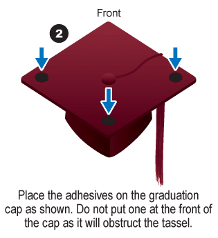 Shoot For The Moon Grad Cap Tassel Topper