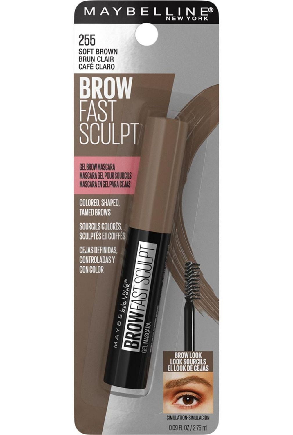 Maybelline New York Fast Sculpt, Shapes Eyebrows, Eyebrow Mascara Makeup, 3  GR, 3  GR