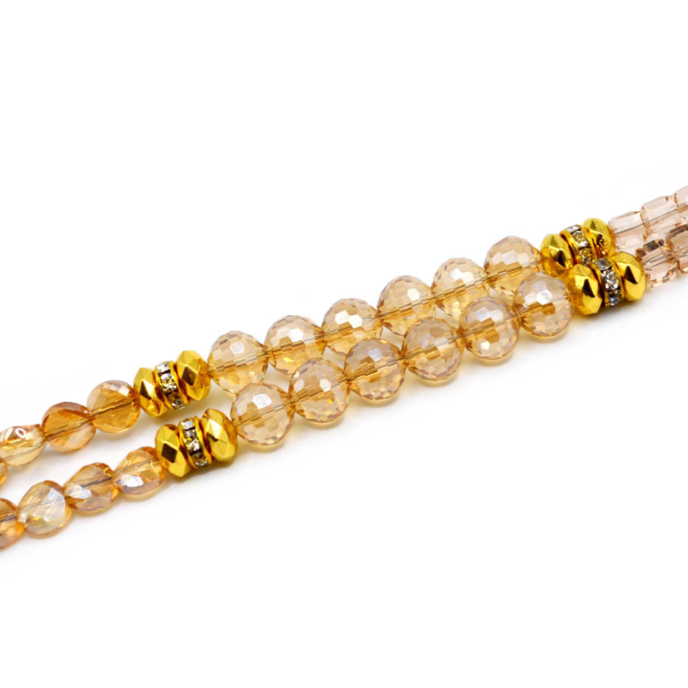 (2 pack) Jesse James Beads Glass Strand Beads Trio – Tan, Unisex, 1 Piece for Adults