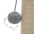 thumbnail image 5 of Cat Craft 28" Tall Jute Fiber Cat Scratching Post with Replaceable Dangle Toy, Gray, 5 of 7