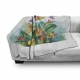 thumbnail image 3 of Orchids Soft Flannel Fleece Throw Blanket, Cattleya Exotic Flower Strelitzia Blossom Fan Palm Royal Fern Epic Gardening Art, Cozy Plush for Indoor and Outdoor Use, 60" x 80", Multicolor, by Ambesonne, 3 of 6