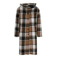 thumbnail image 5 of Women's Plaid Jackets Flannel Long Hooded 2025 Shacket Thick Coat Winter Coat Button down Outwear Winter Warm Peacoat Fuzzy Fleece Jacket Warmth Trendy Outerwear, 5 of 5