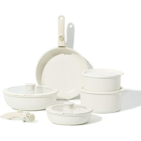 Carote Nonstick Cookware Sets, 11 Pcs Granite Non Stick Pots and Pans...