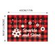 thumbnail image 4 of Gibobby Manteles Individuales Manteles individuales navideños a cuadros rojos y negros, 17 X 11,4 pulgadas, decoración de mesa navideña con y de nieve, manteles individuales navideños (E, One Size), 4 of 4