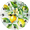 PPnde-10, variant on Eveokoki Lemon Flowers Wood Wall Clock Battery Operated Clock Silent 10 Inch Non Ticking Wall Clocks for Bedroom Living Room Decorative