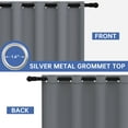 thumbnail image 5 of Blackout Curtains, 52 x 84 inch Blackout Curtain 2 Panels, Thermal Insulated Room Darkening Drapes for Bedroom, Privacy Protection & Noise Reduce, Dark Gray, 5 of 7