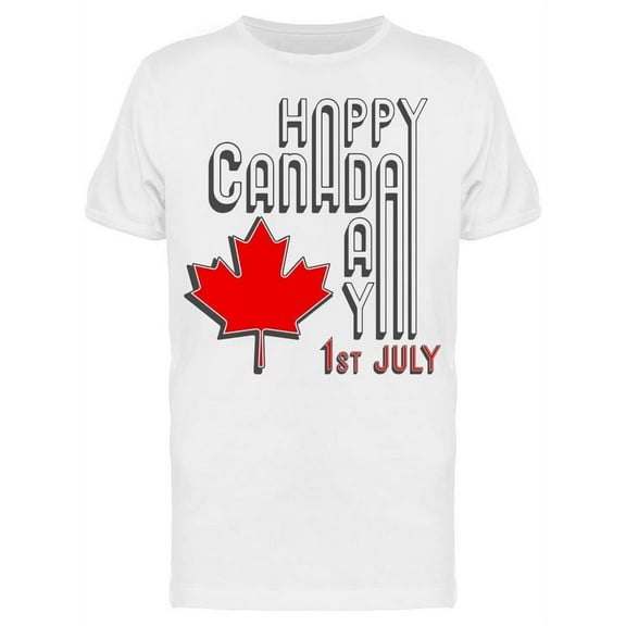 Happy Canada Day, 1st July T-Shirt Men -Image by Shutterstock, Male 3X-Large