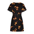 thumbnail image 4 of Robes pour Femmes Été 2024, Robe à Lacets, Col Rond, Manches Courtes, Ceinture, 50 % de Réduction!, 4 of 6