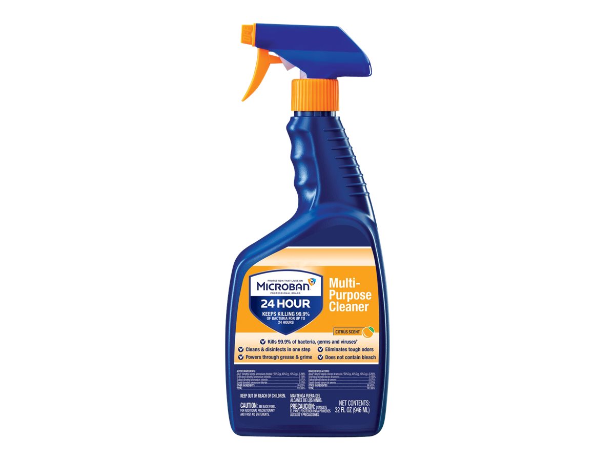 Microban 24Hour MultiPurpose Sanitizer / desinfectant / cleaner liquid spray bottle 32