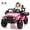 pink, variant on Licensed Toyota Truck 12V Kids Ride On Car with Remote Control - Electric Toy with Double Doors, Safety Belt, LED Headlights & Music for Boys & Girls