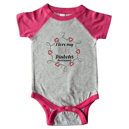 

Inktastic I Love My Aunt Diabetes Awareness Gift Baby Boy or Baby Girl Bodysuit