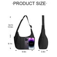 thumbnail image 2 of Deago Small Puffer Crescent Shoulder Bag for Women, Nylon Quilted Shoulder Purses, Puffy Handbags with Adjustable Strap (Black), 2 of 8