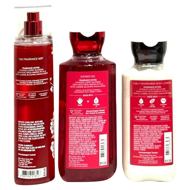 Bath and Body Works Japanese Cherry Blossom 3-Piece Set Bath and Body Works Japanese Cherry Blossom 3-Piece Set