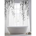 thumbnail image 5 of Grey Eucalyptus Sheer Curtains 84 Inch Length 2 Panels Set, Weeping Botanical Leaf Watercolor Voile Window Treatment Rod Pocket Curtains Sheers Drapes for Bedroom/Living Room/Kitchen 52"x84"x2, 5 of 7
